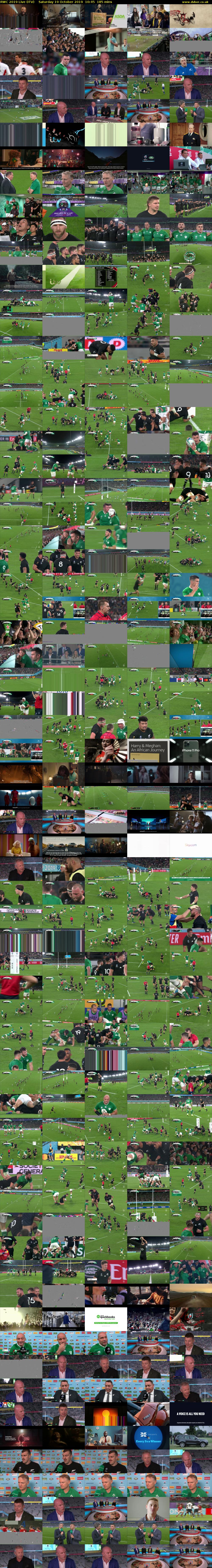 RWC 2019 Live (ITV) Saturday 19 October 2019 10:45 - 13:50