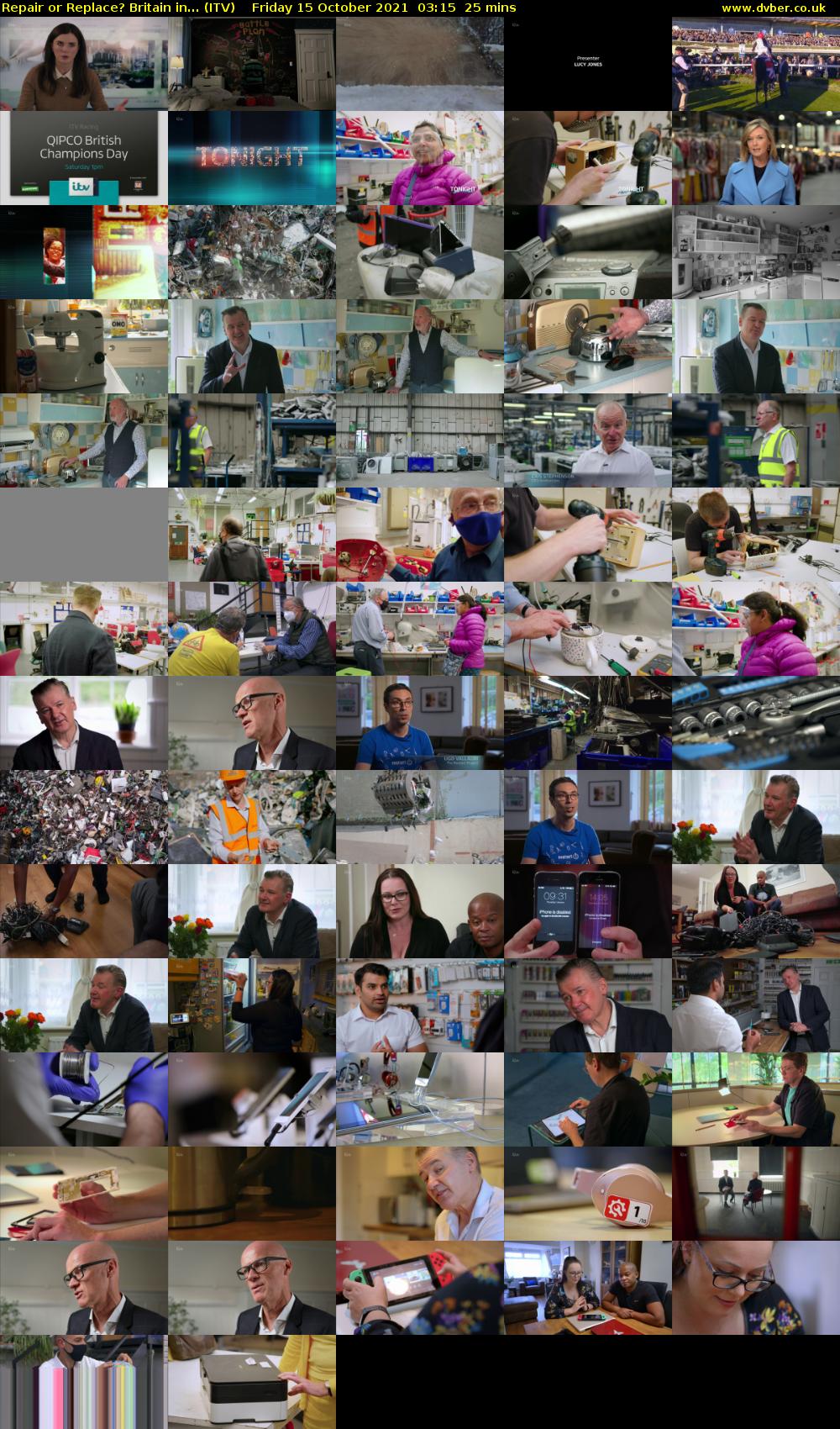 Repair or Replace? Britain in... (ITV) Friday 15 October 2021 03:15 - 03:40