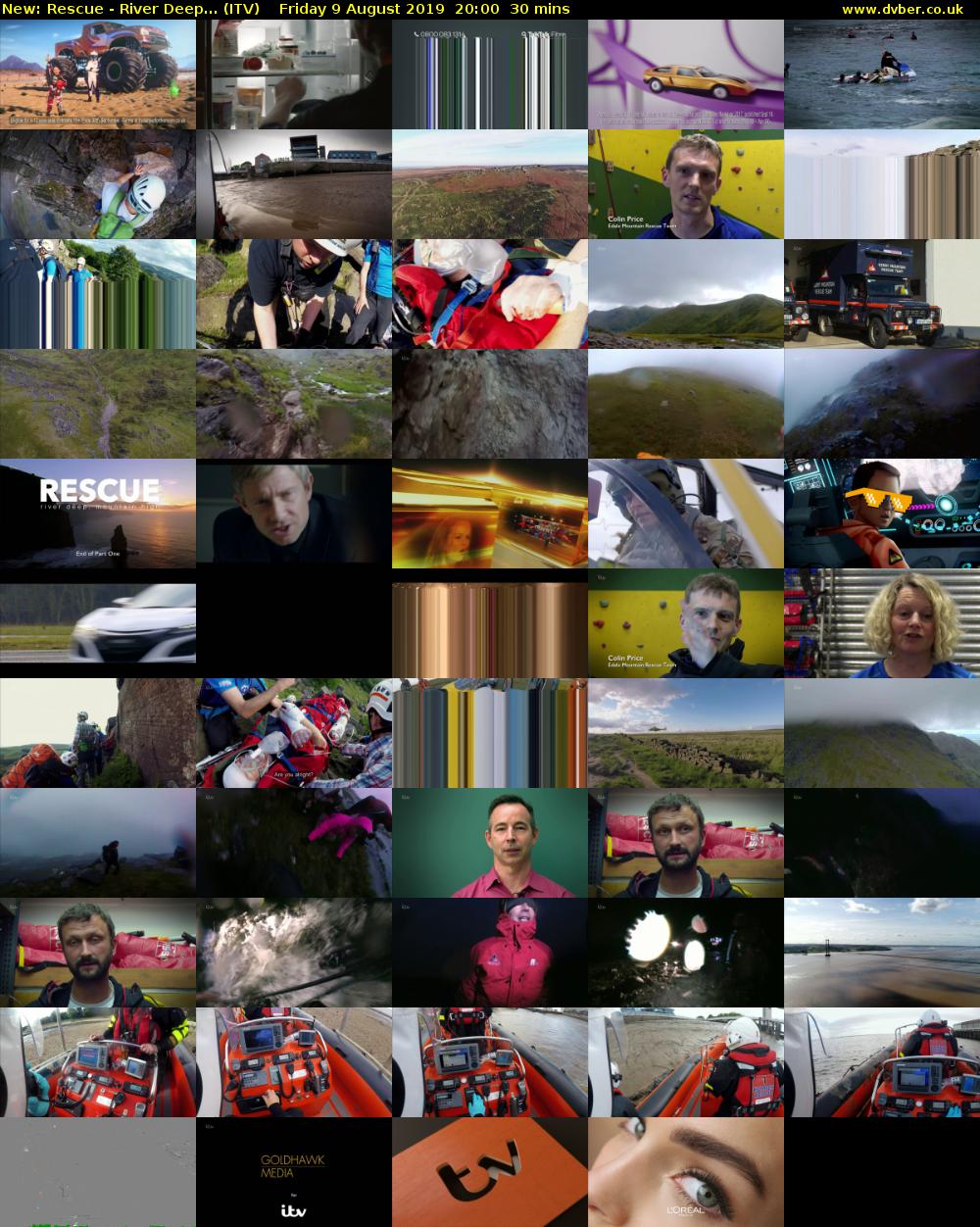 Rescue - River Deep... (ITV) Friday 9 August 2019 20:00 - 20:30