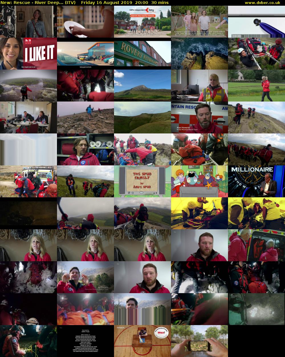 Rescue - River Deep... (ITV) Friday 16 August 2019 20:00 - 20:30