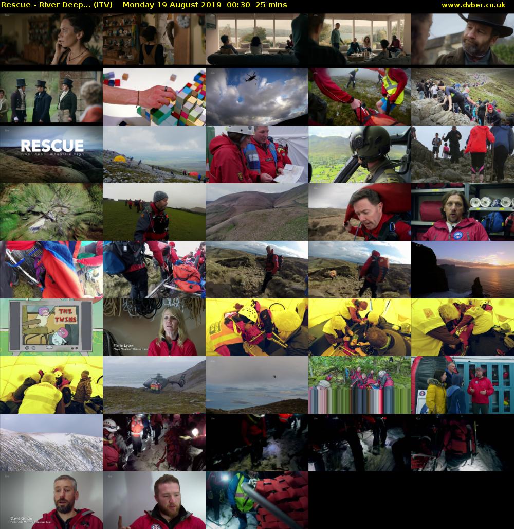 Rescue - River Deep... (ITV) Monday 19 August 2019 00:30 - 00:55