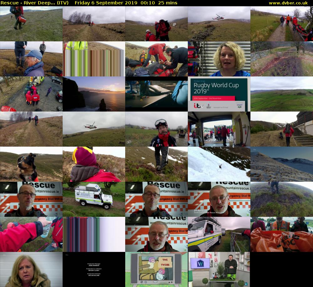 Rescue - River Deep... (ITV) Friday 6 September 2019 00:10 - 00:35