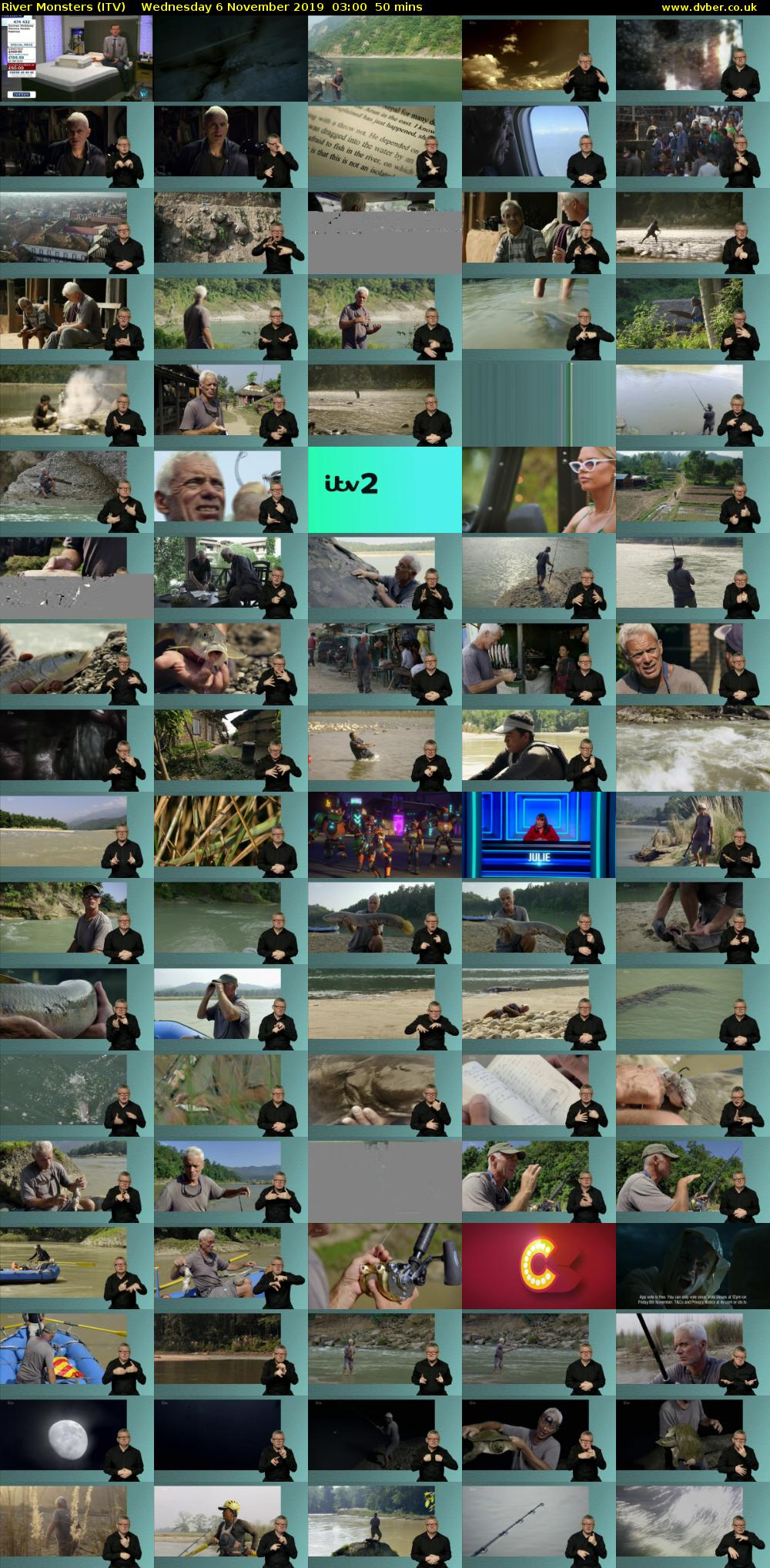 River Monsters (ITV) Wednesday 6 November 2019 03:00 - 03:50