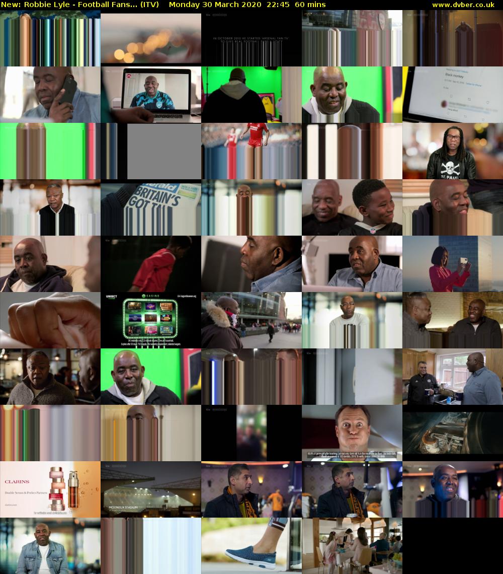 Robbie Lyle - Football Fans... (ITV) Monday 30 March 2020 22:45 - 23:45