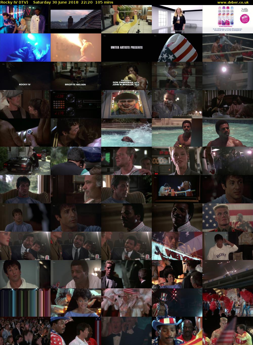 Rocky IV (ITV) Saturday 30 June 2018 22:20 - 00:05