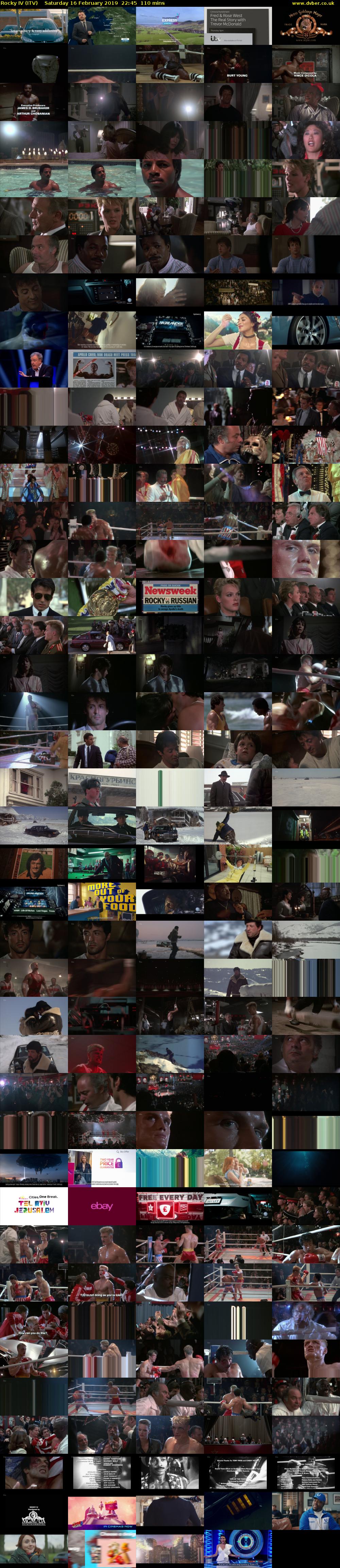 Rocky IV (ITV) Saturday 16 February 2019 22:45 - 00:35