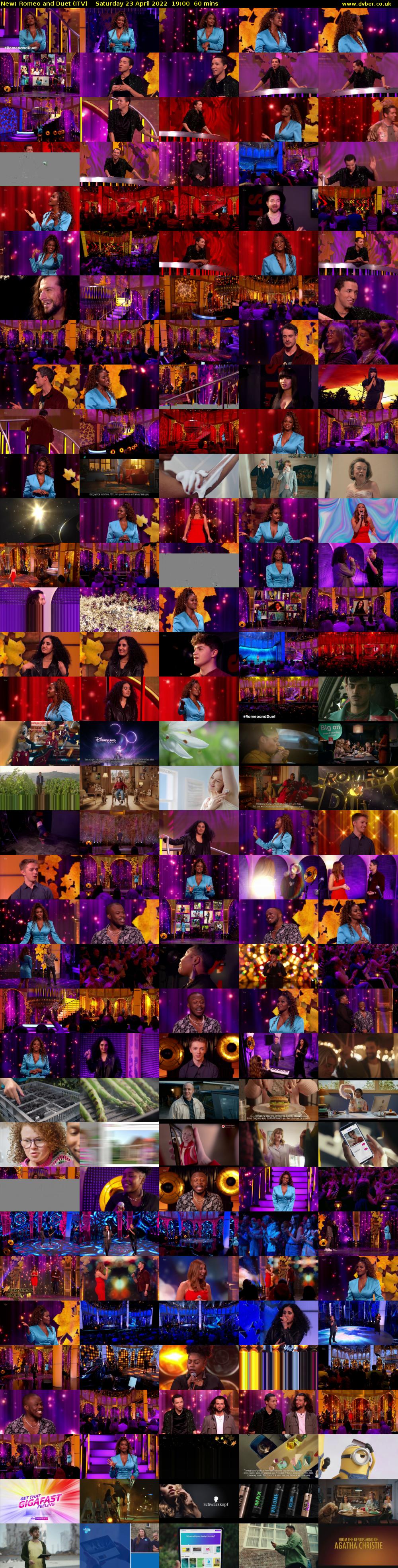 Romeo and Duet (ITV) Saturday 23 April 2022 19:00 - 20:00