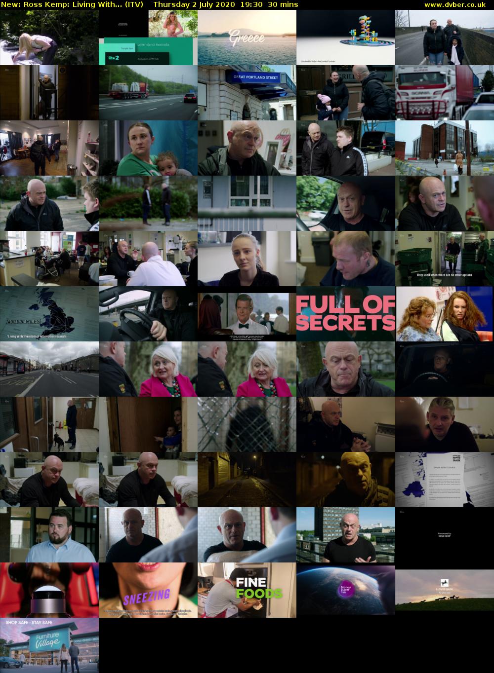 Ross Kemp: Living With... (ITV) Thursday 2 July 2020 19:30 - 20:00