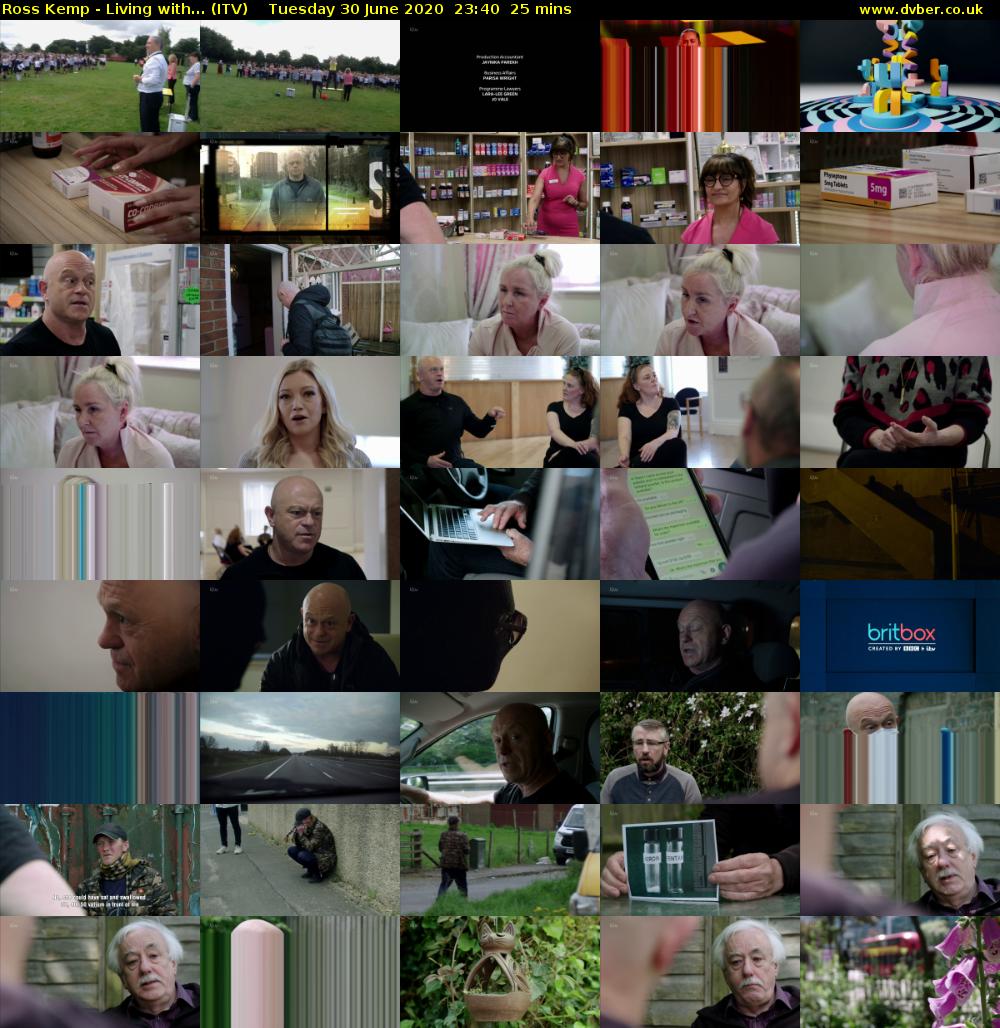 Ross Kemp - Living with... (ITV) Tuesday 30 June 2020 23:40 - 00:05