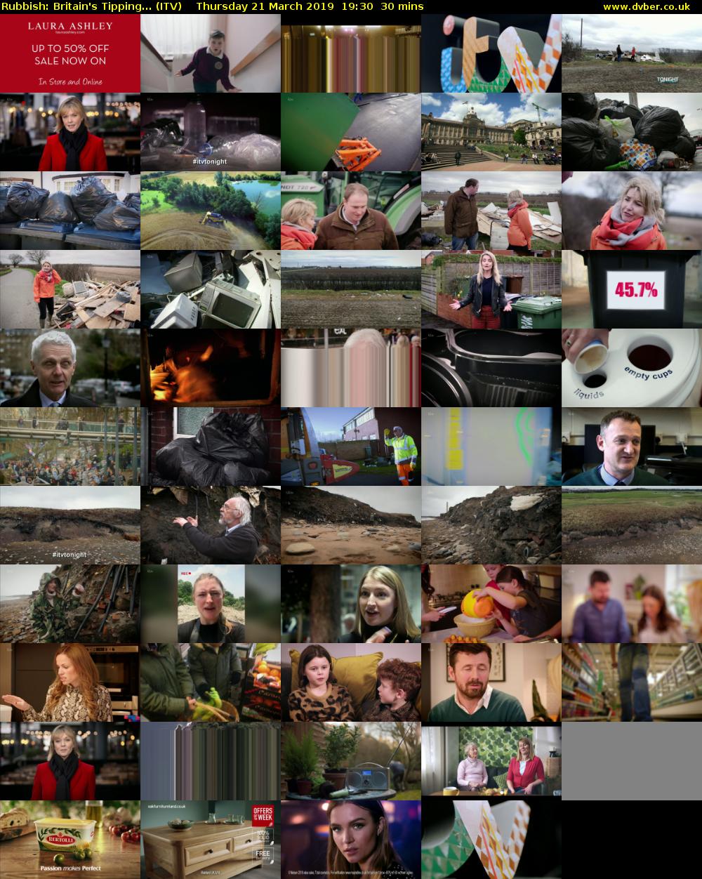 Rubbish: Britain's Tipping... (ITV) Thursday 21 March 2019 19:30 - 20:00
