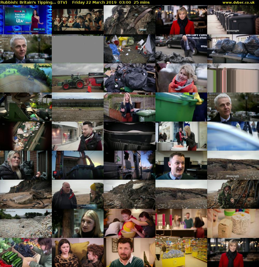 Rubbish: Britain's Tipping... (ITV) Friday 22 March 2019 03:00 - 03:25