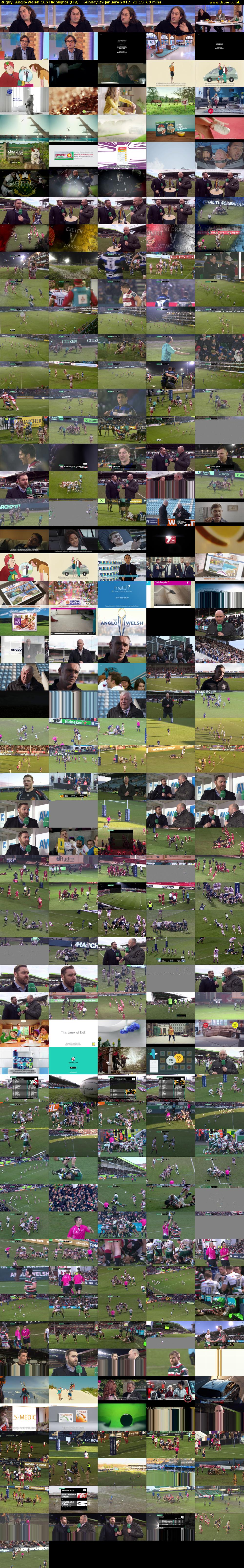 Rugby: Anglo-Welsh Cup Highlights (ITV) Sunday 29 January 2017 23:15 - 00:15