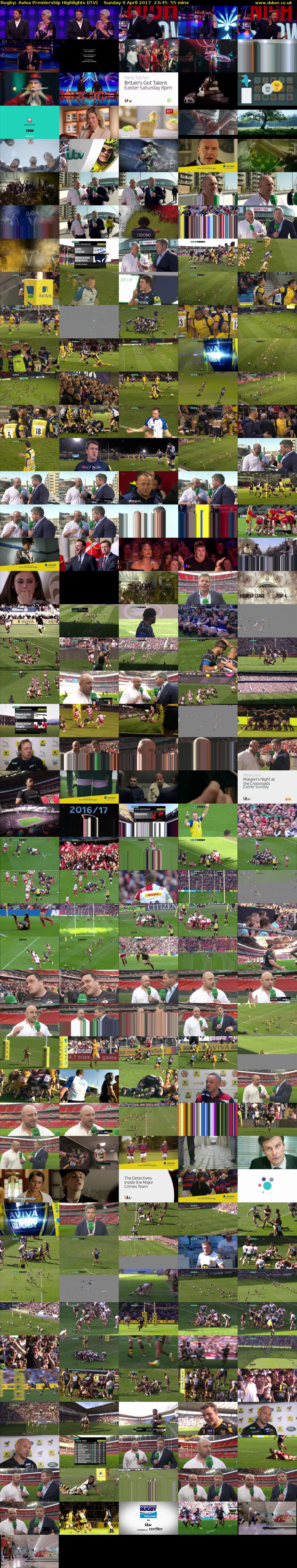 Rugby: Aviva Premiership Highlights (ITV) Sunday 9 April 2017 23:45 - 00:40