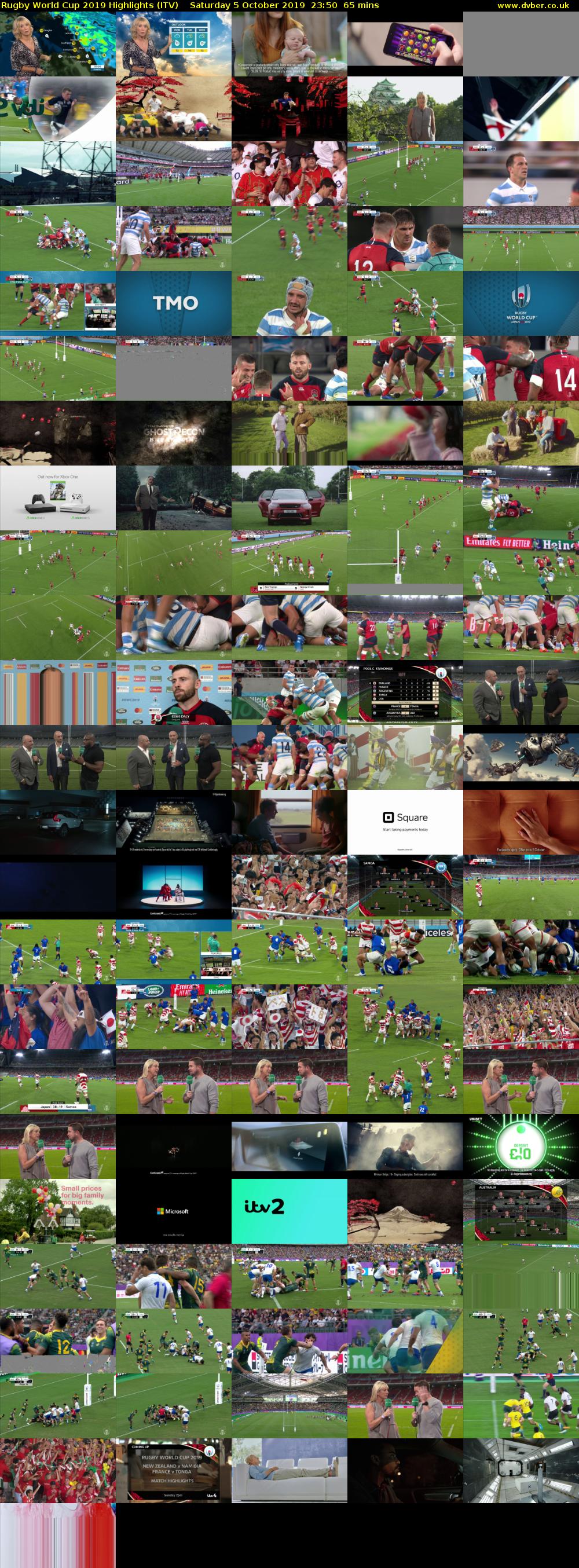 Rugby World Cup 2019 Highlights (ITV) Saturday 5 October 2019 23:50 - 00:55
