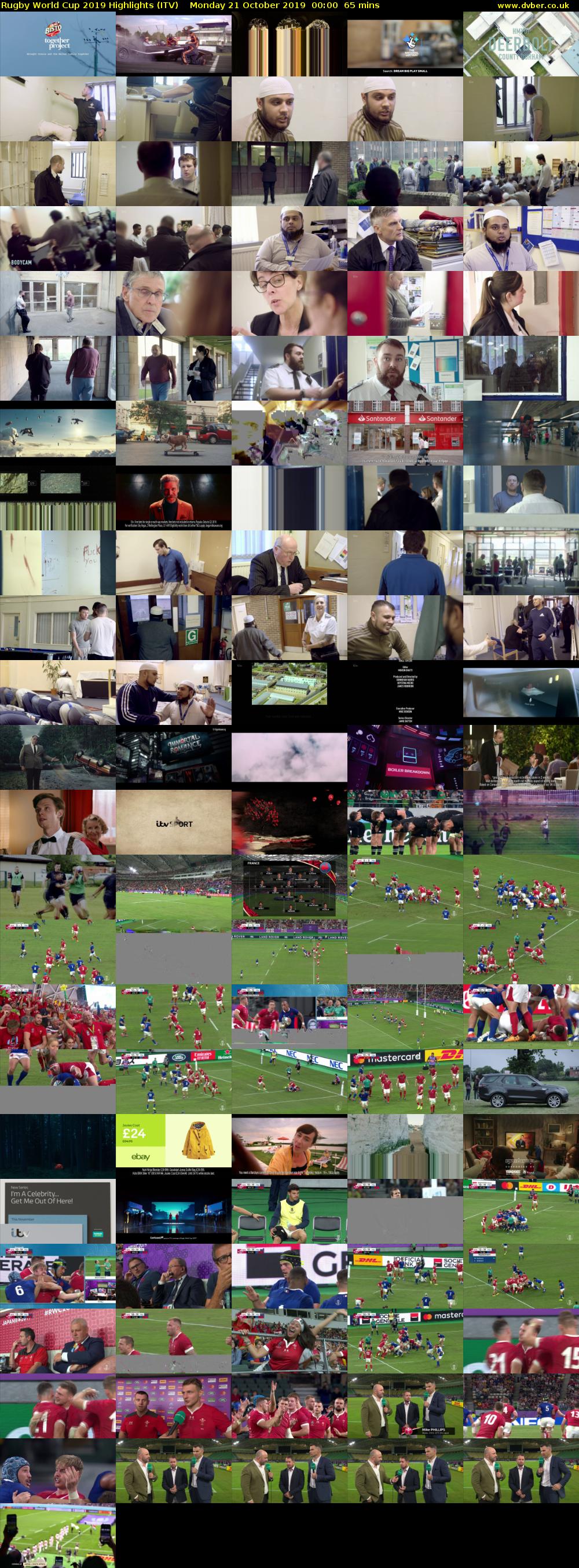 Rugby World Cup 2019 Highlights (ITV) Monday 21 October 2019 00:00 - 01:05