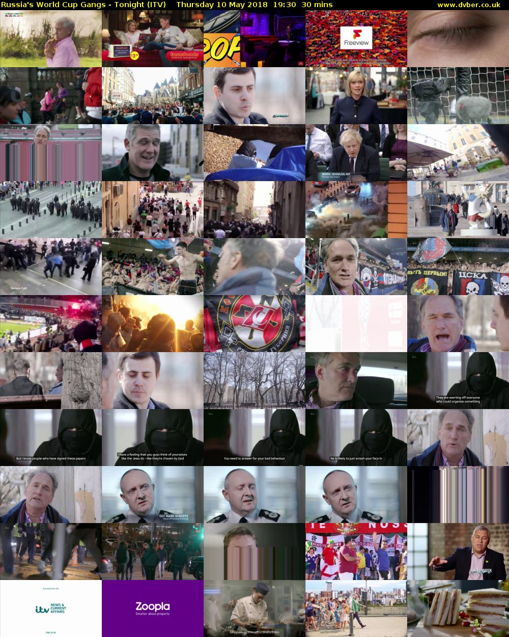 Russia's World Cup Gangs - Tonight (ITV) Thursday 10 May 2018 19:30 - 20:00
