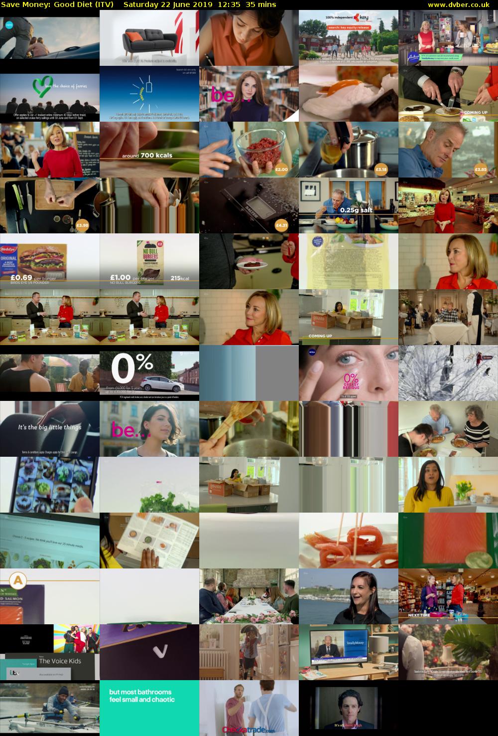 Save Money: Good Diet (ITV) Saturday 22 June 2019 12:35 - 13:10