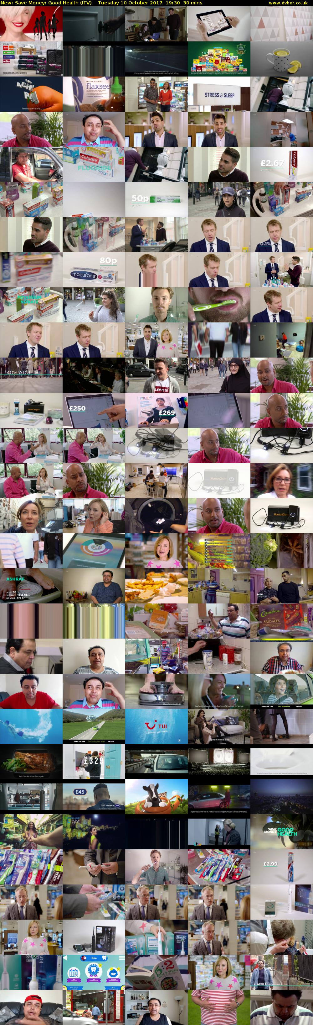 Save Money: Good Health (ITV) Tuesday 10 October 2017 19:30 - 20:00