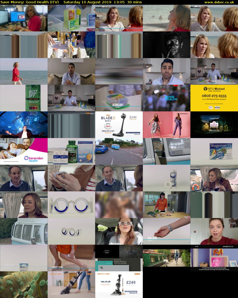 Save Money: Good Health (ITV) Saturday 10 August 2019 13:05 - 13:35