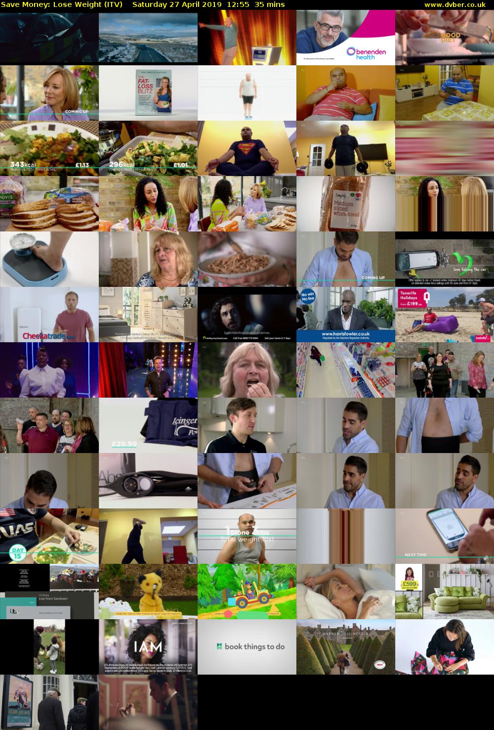Save Money: Lose Weight (ITV) Saturday 27 April 2019 12:55 - 13:30