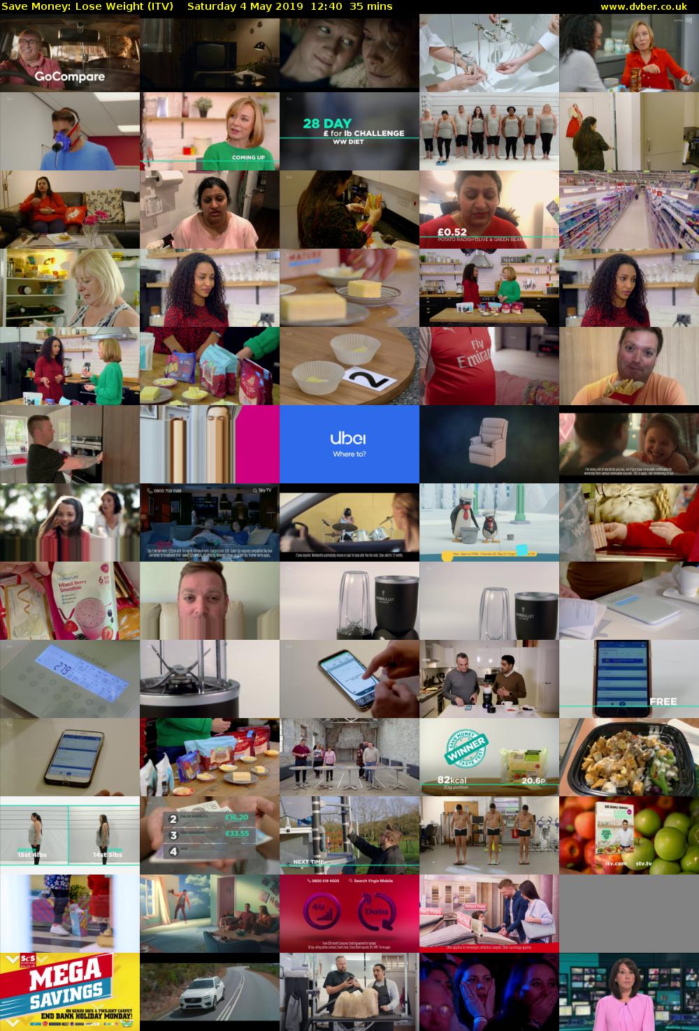 Save Money: Lose Weight (ITV) Saturday 4 May 2019 12:40 - 13:15