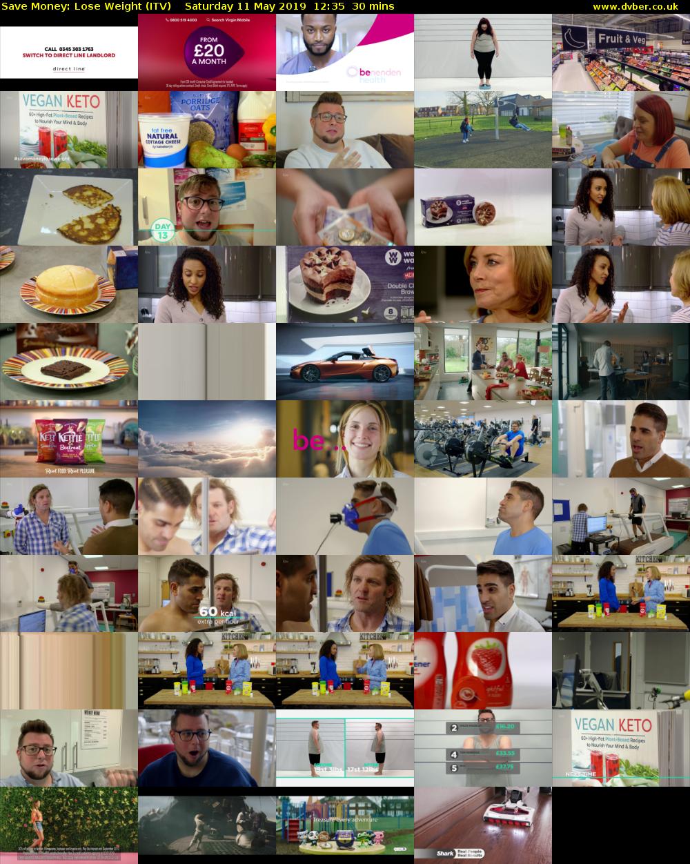 Save Money: Lose Weight (ITV) Saturday 11 May 2019 12:35 - 13:05