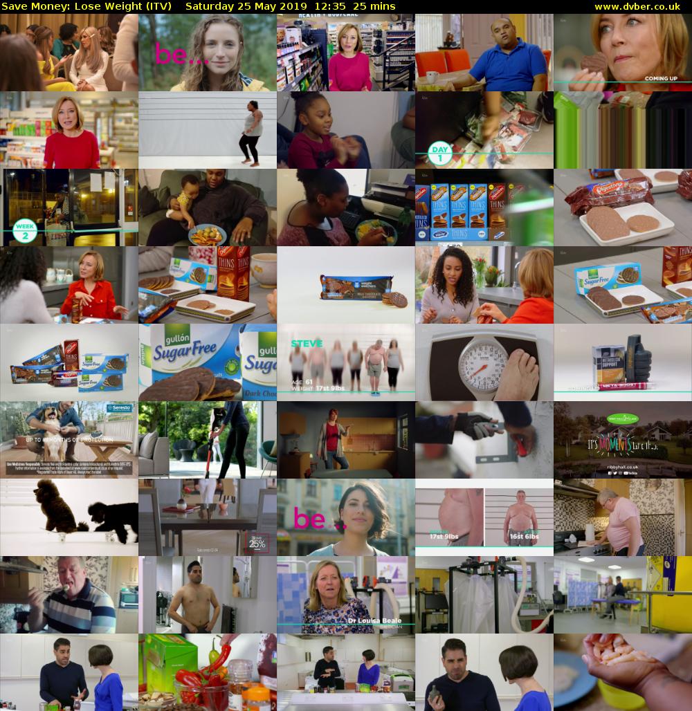 Save Money: Lose Weight (ITV) Saturday 25 May 2019 12:35 - 13:00