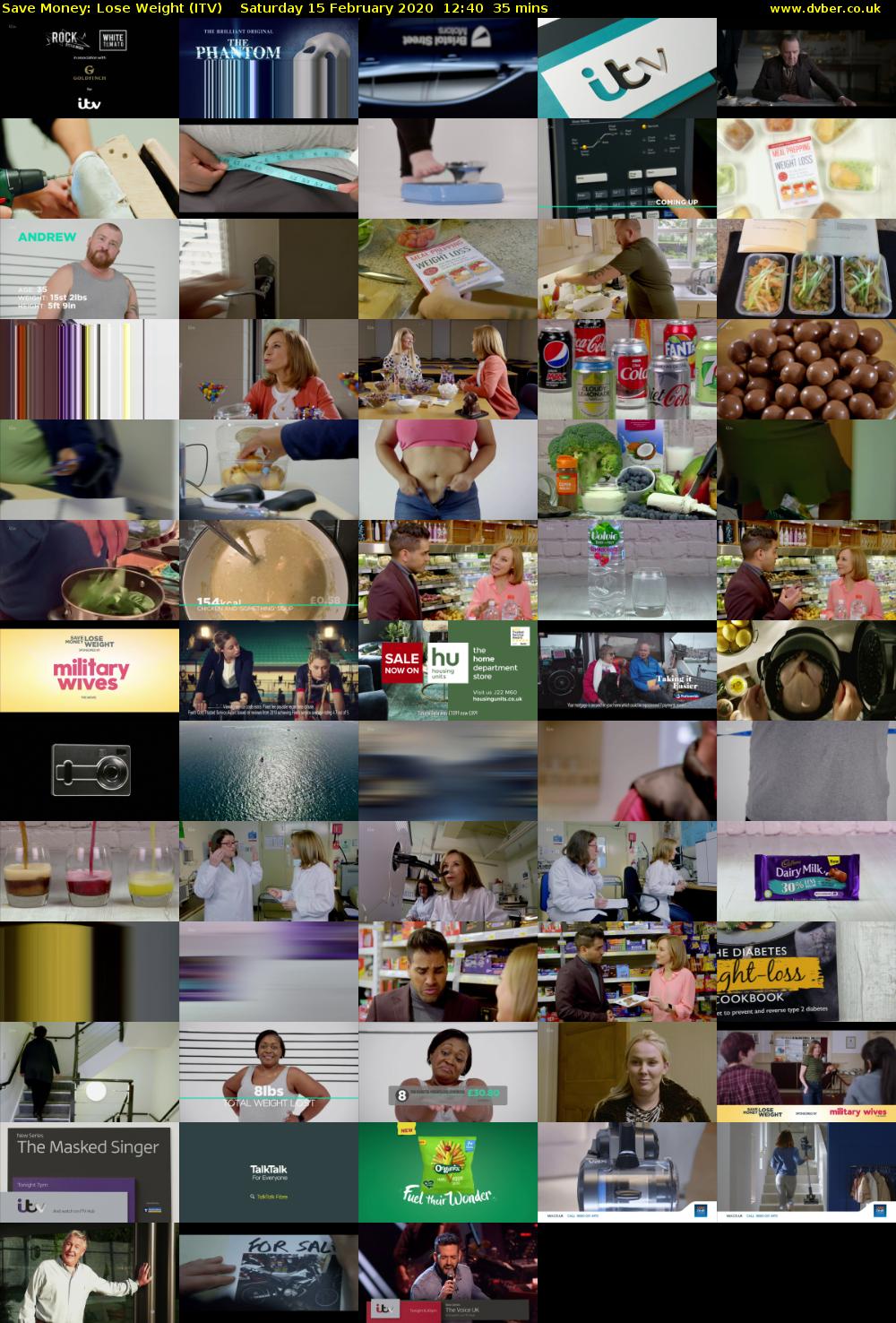 Save Money: Lose Weight (ITV) Saturday 15 February 2020 12:40 - 13:15