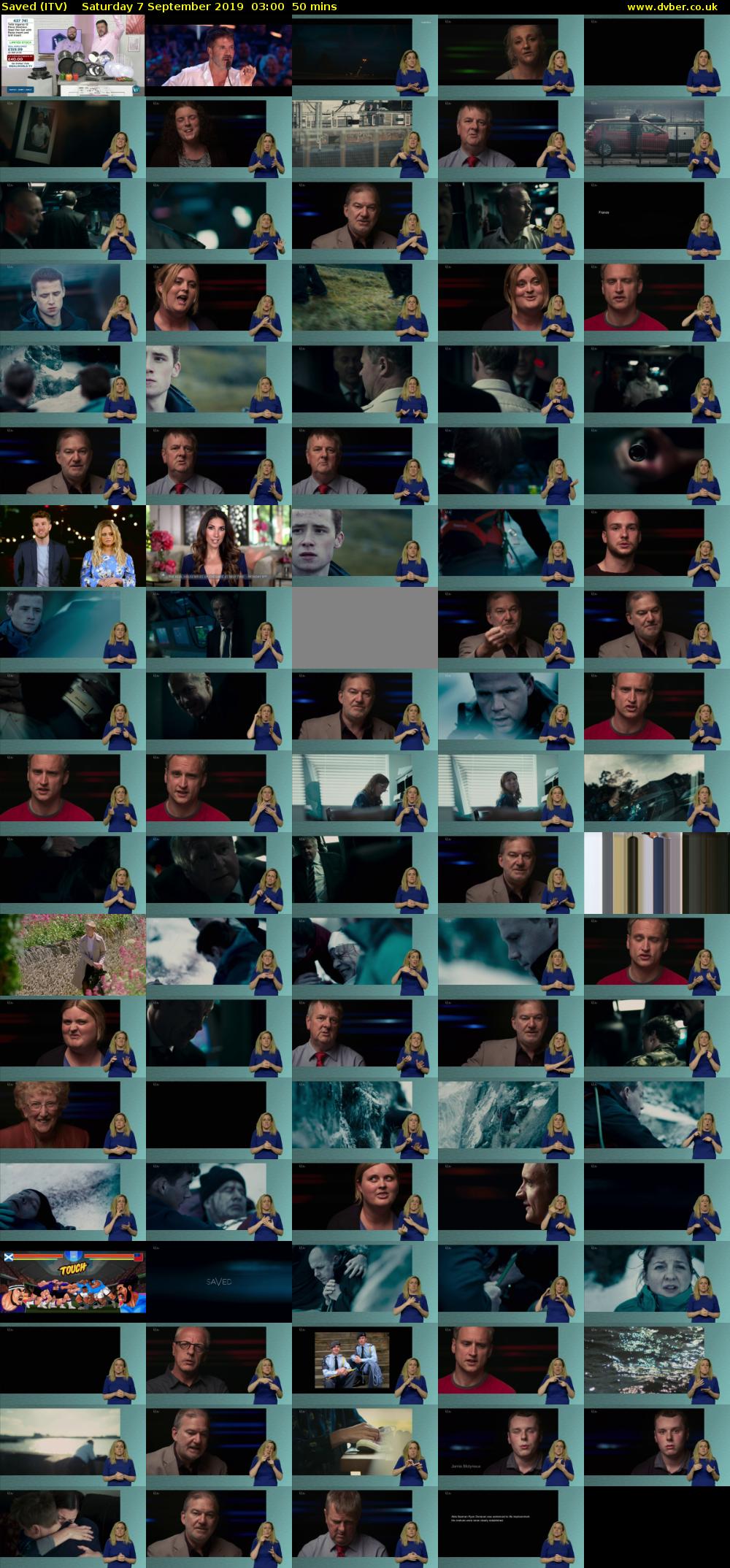 Saved (ITV) Saturday 7 September 2019 03:00 - 03:50