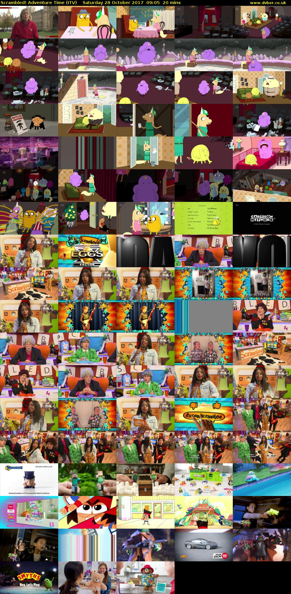 Scrambled! Adventure Time (ITV) Saturday 28 October 2017 09:05 - 09:25