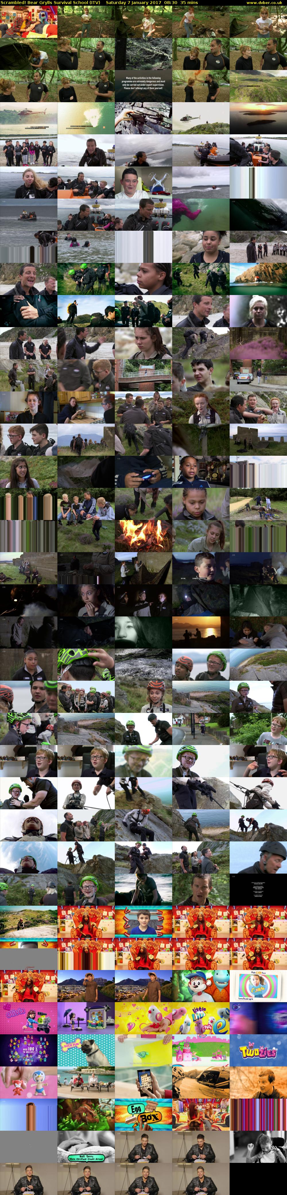 Scrambled! Bear Grylls Survival School (ITV) Saturday 7 January 2017 08:30 - 09:05