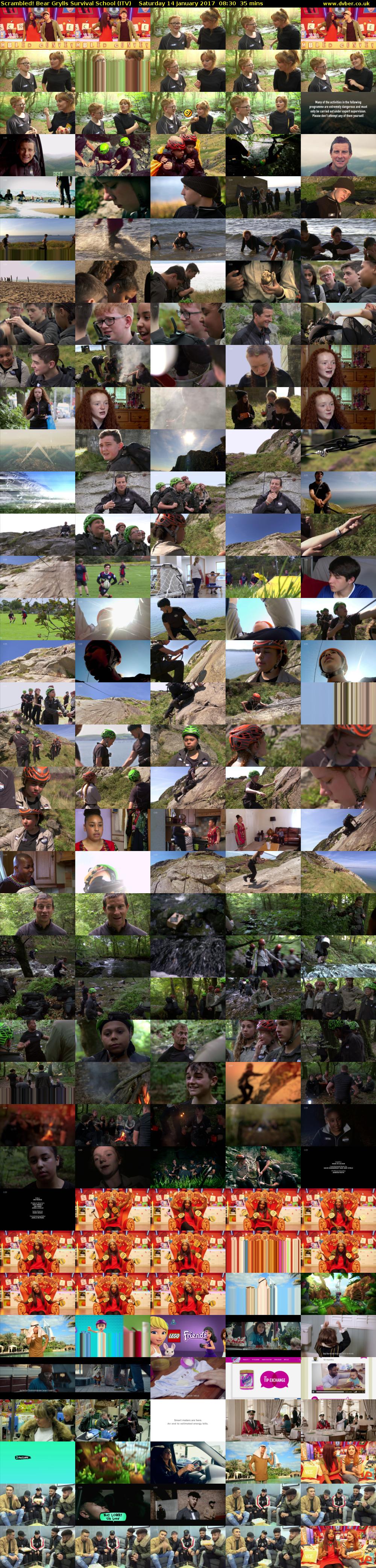 Scrambled! Bear Grylls Survival School (ITV) Saturday 14 January 2017 08:30 - 09:05