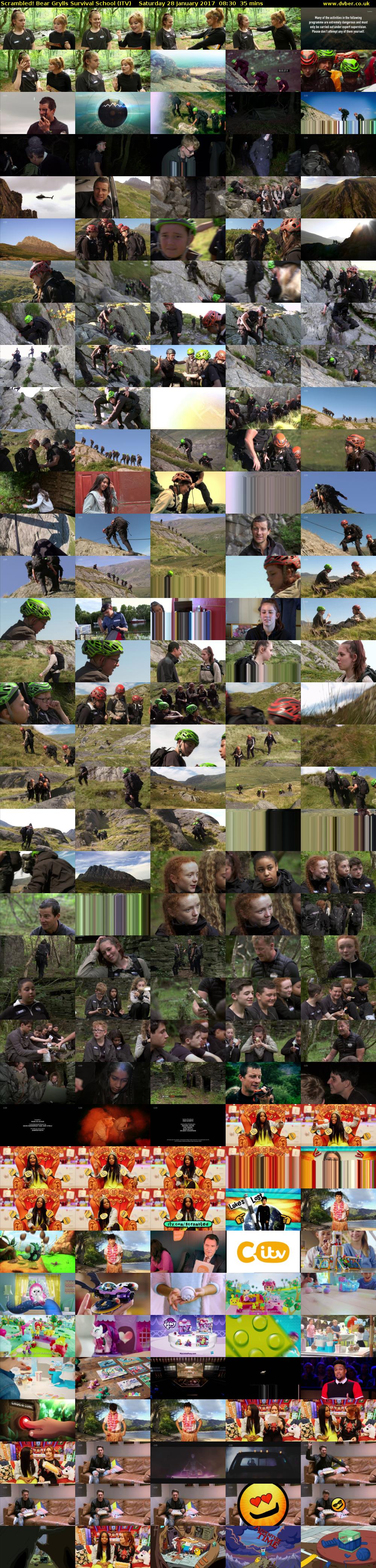 Scrambled! Bear Grylls Survival School (ITV) Saturday 28 January 2017 08:30 - 09:05