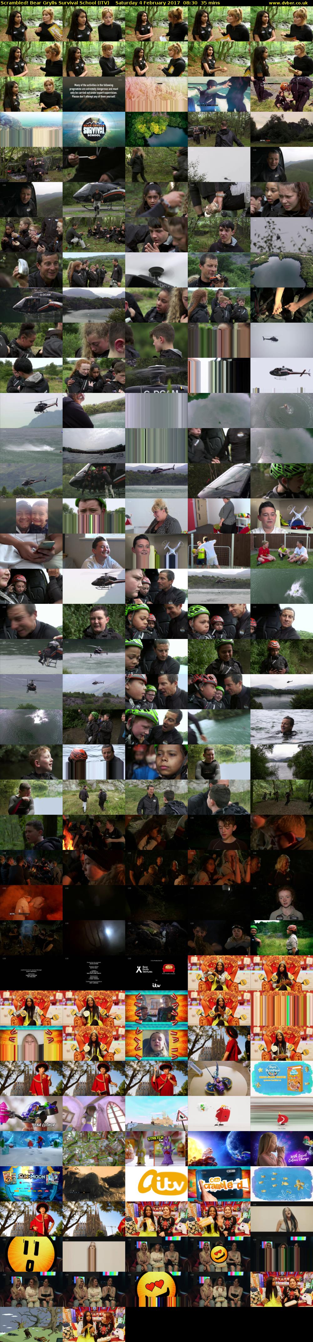 Scrambled! Bear Grylls Survival School (ITV) Saturday 4 February 2017 08:30 - 09:05