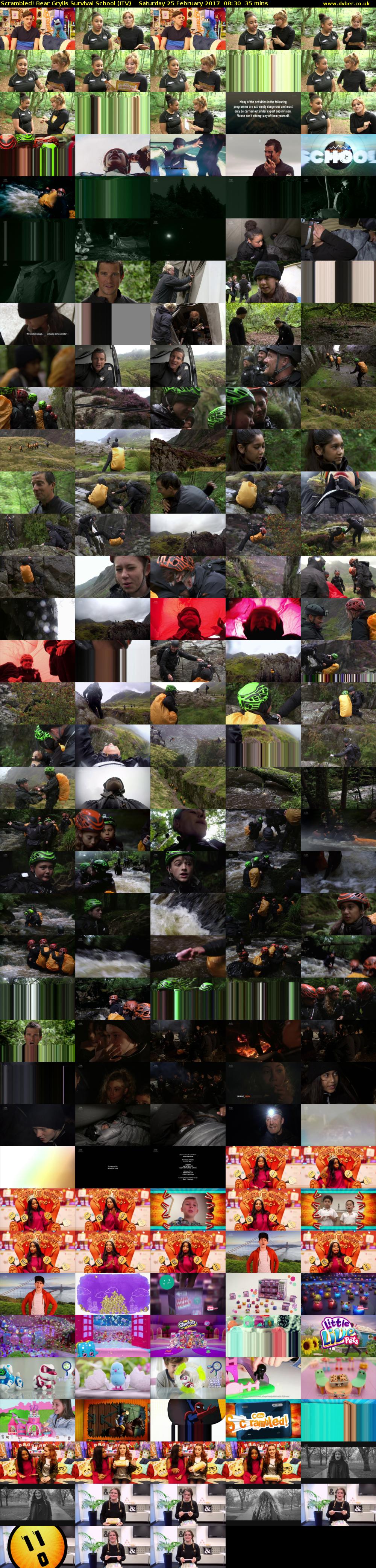 Scrambled! Bear Grylls Survival School (ITV) Saturday 25 February 2017 08:30 - 09:05