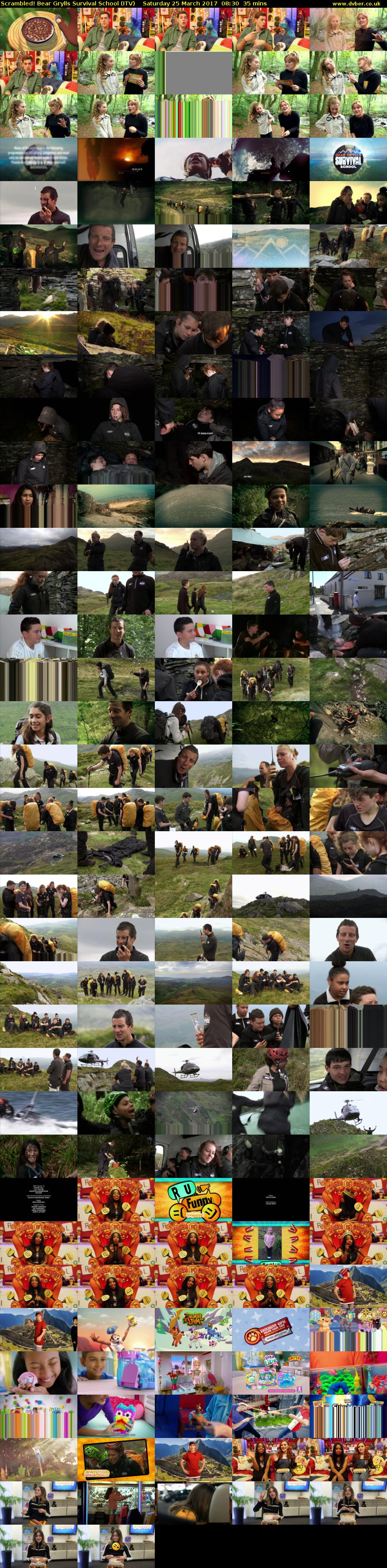 Scrambled! Bear Grylls Survival School (ITV) Saturday 25 March 2017 08:30 - 09:05