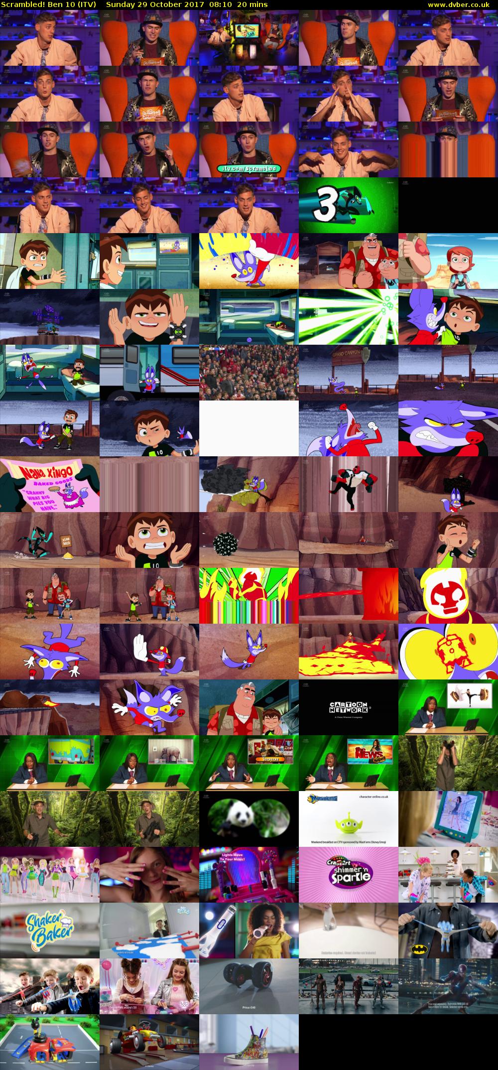 Scrambled! Ben 10 (ITV) Sunday 29 October 2017 08:10 - 08:30