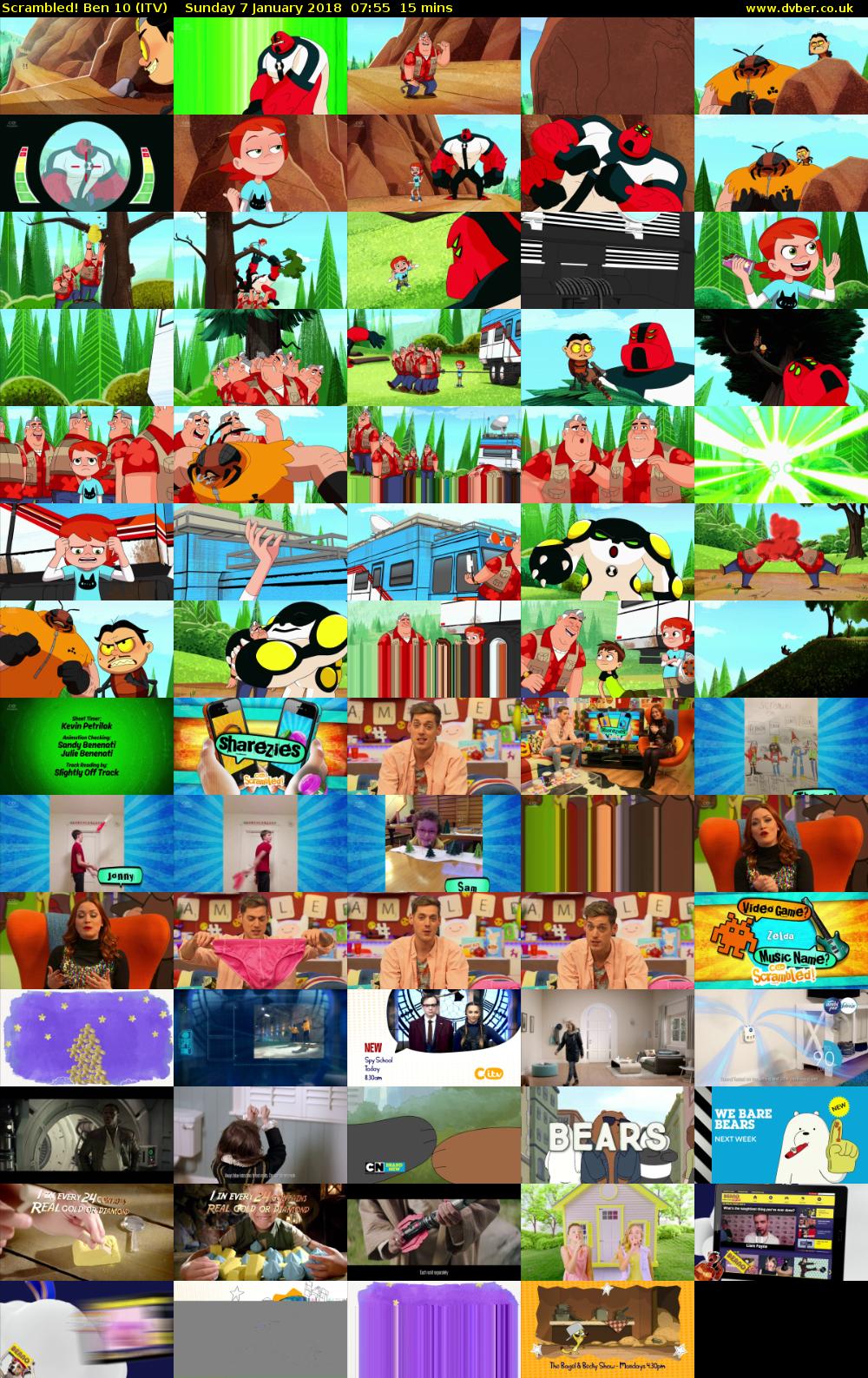 Scrambled! Ben 10 (ITV) Sunday 7 January 2018 07:55 - 08:10