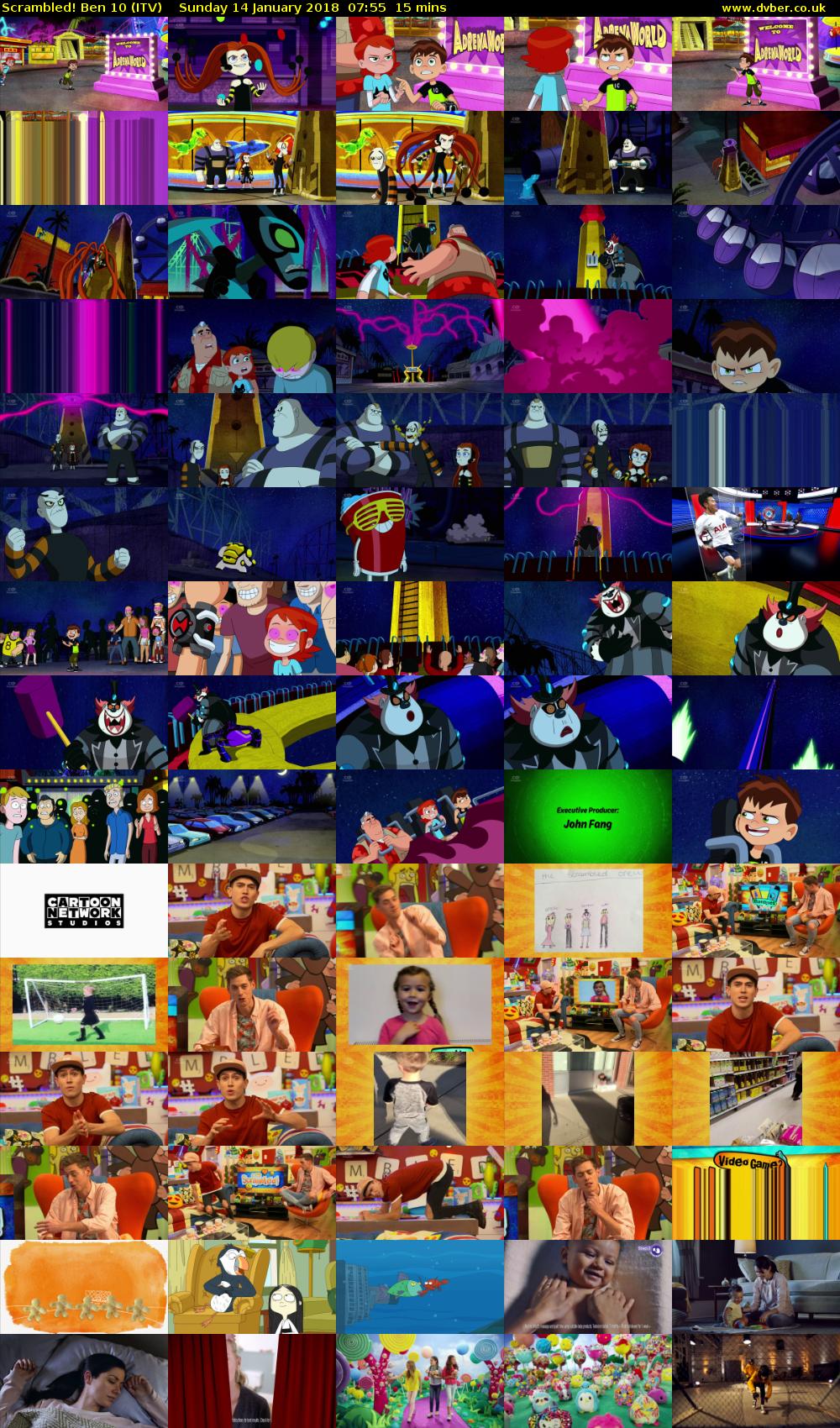 Scrambled! Ben 10 (ITV) Sunday 14 January 2018 07:55 - 08:10