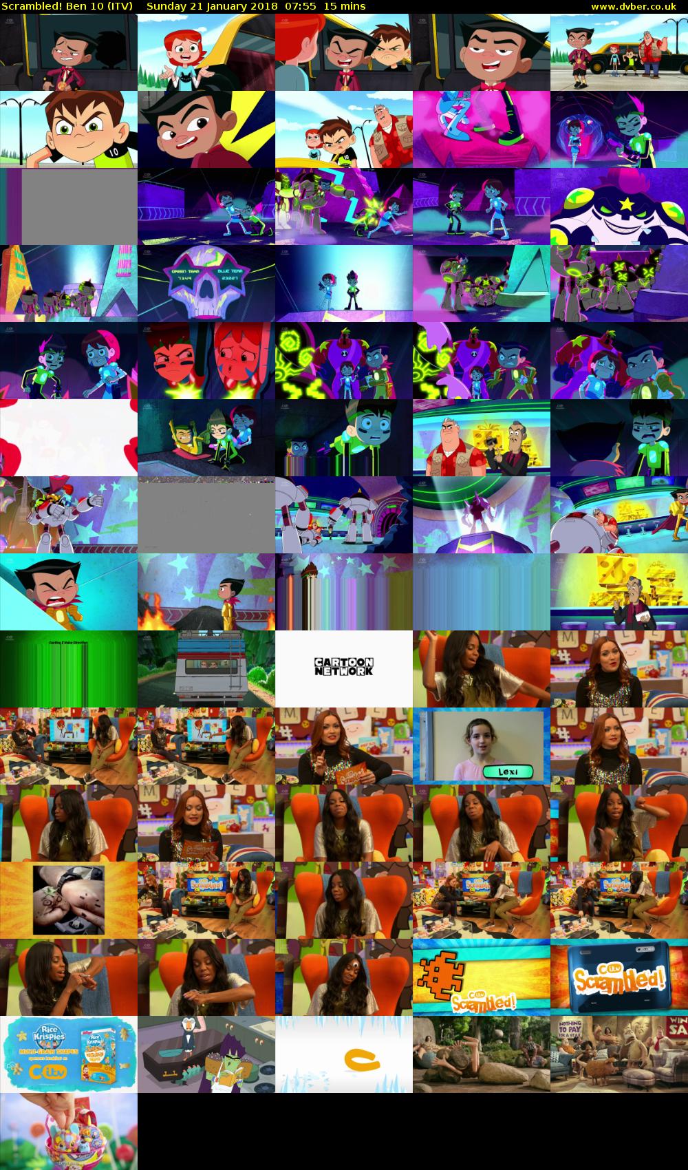 Scrambled! Ben 10 (ITV) Sunday 21 January 2018 07:55 - 08:10