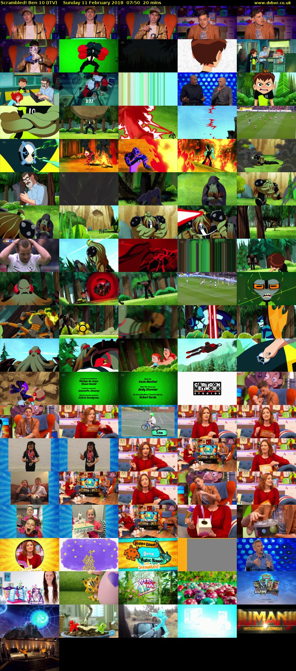 Scrambled! Ben 10 (ITV) Sunday 11 February 2018 07:50 - 08:10