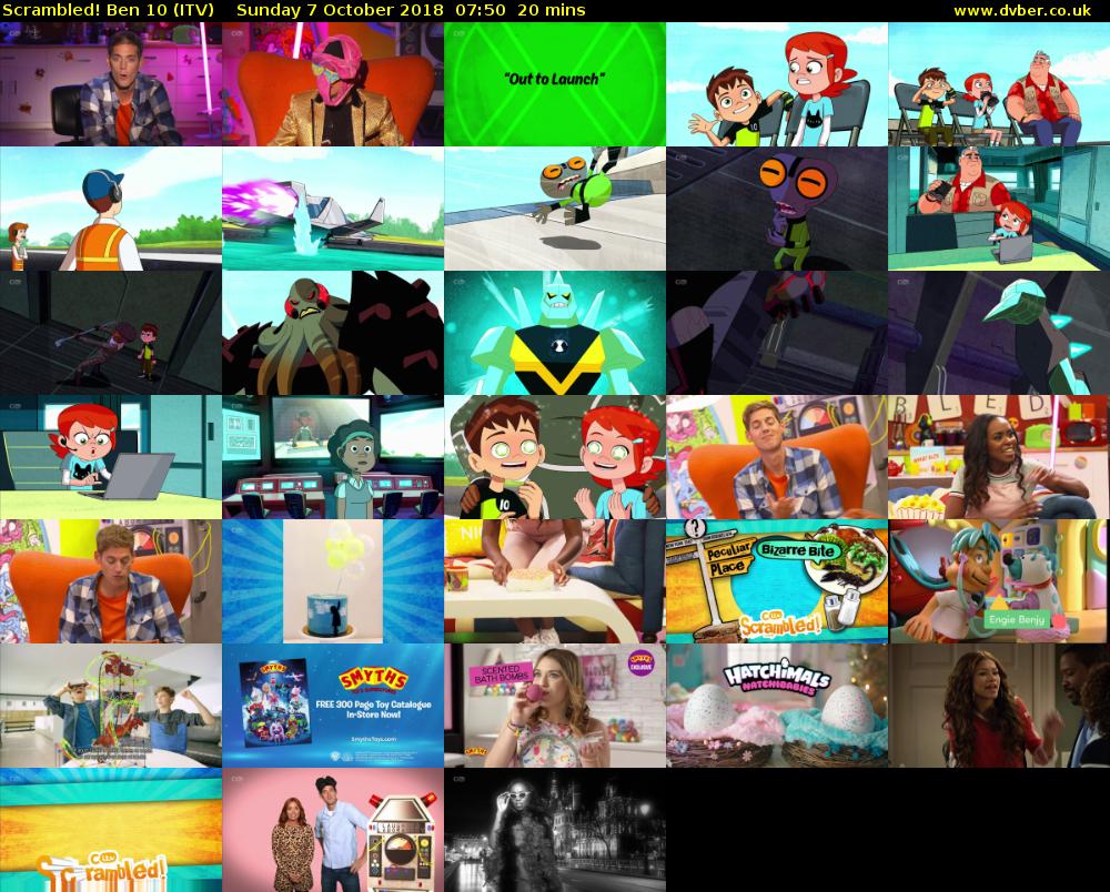 Scrambled! Ben 10 (ITV) Sunday 7 October 2018 07:50 - 08:10