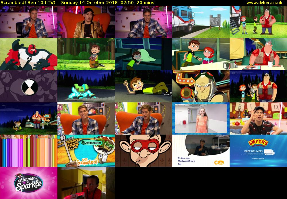 Scrambled! Ben 10 (ITV) Sunday 14 October 2018 07:50 - 08:10