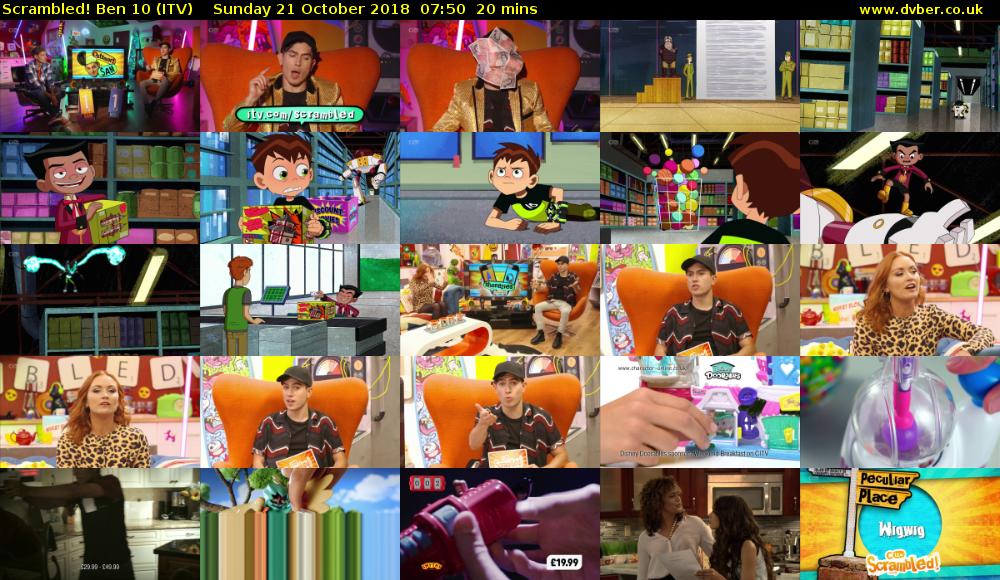 Scrambled! Ben 10 (ITV) Sunday 21 October 2018 07:50 - 08:10