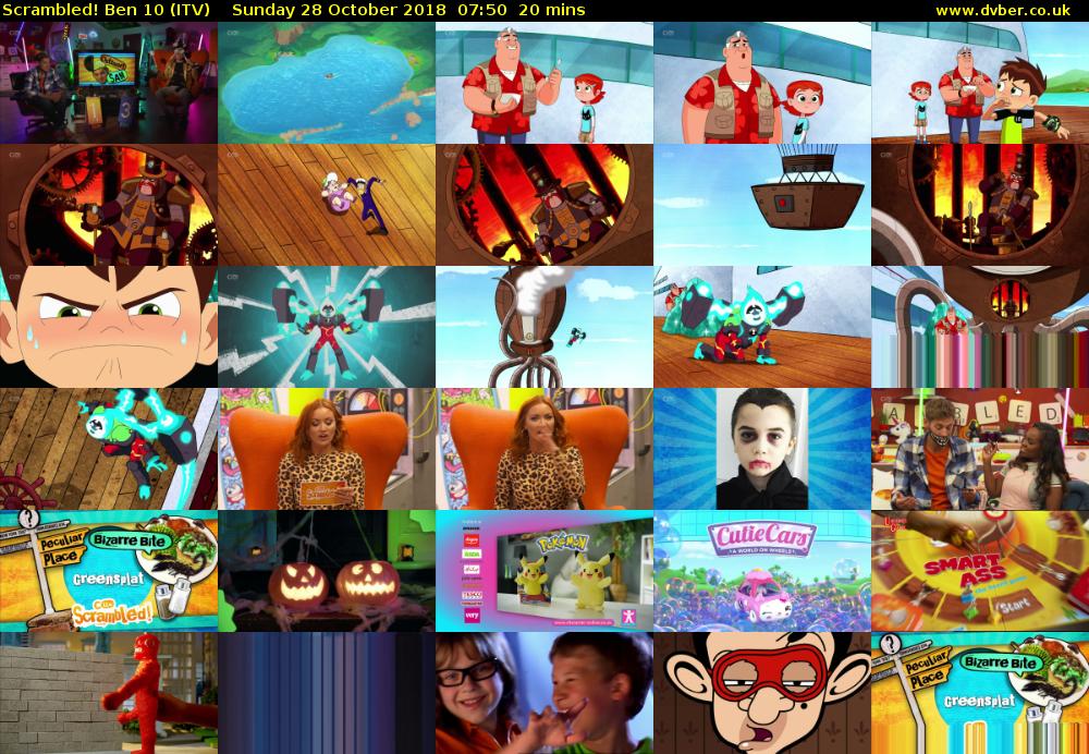 Scrambled! Ben 10 (ITV) Sunday 28 October 2018 07:50 - 08:10