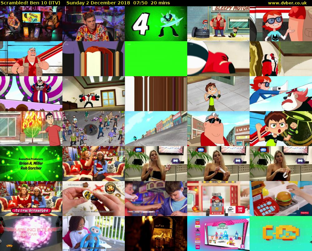 Scrambled! Ben 10 (ITV) Sunday 2 December 2018 07:50 - 08:10