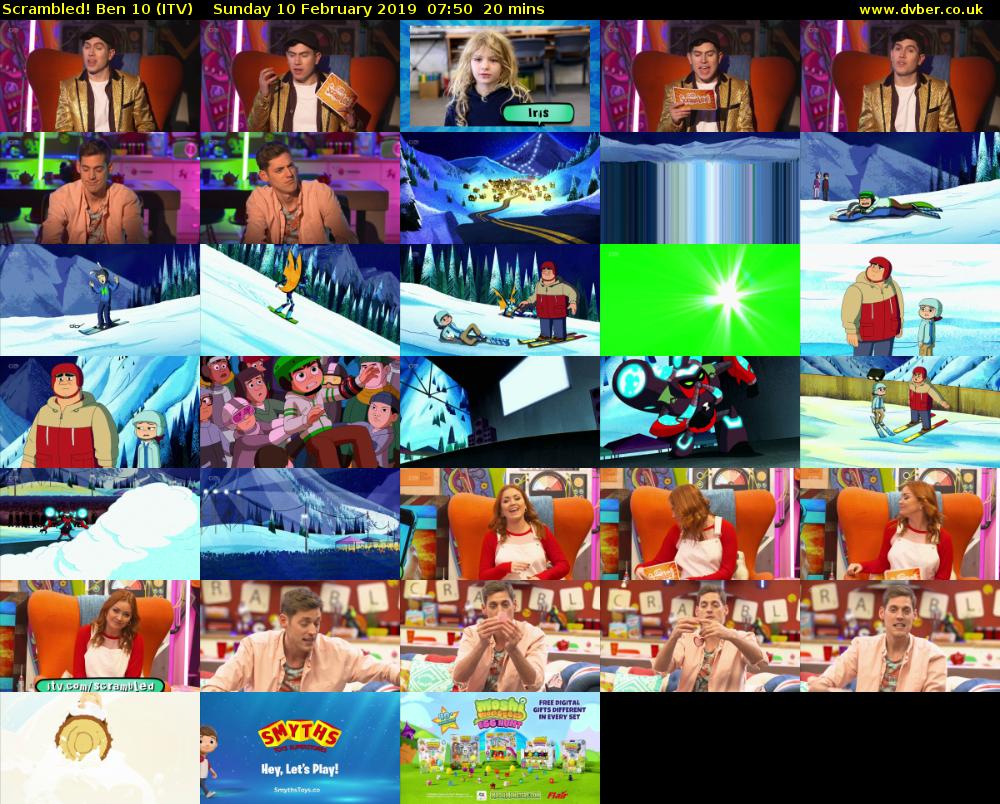 Scrambled! Ben 10 (ITV) Sunday 10 February 2019 07:50 - 08:10
