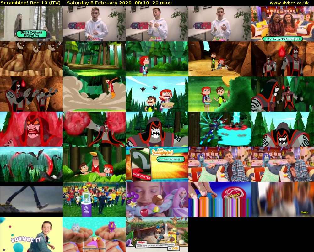 Scrambled! Ben 10 (ITV) Saturday 8 February 2020 08:10 - 08:30