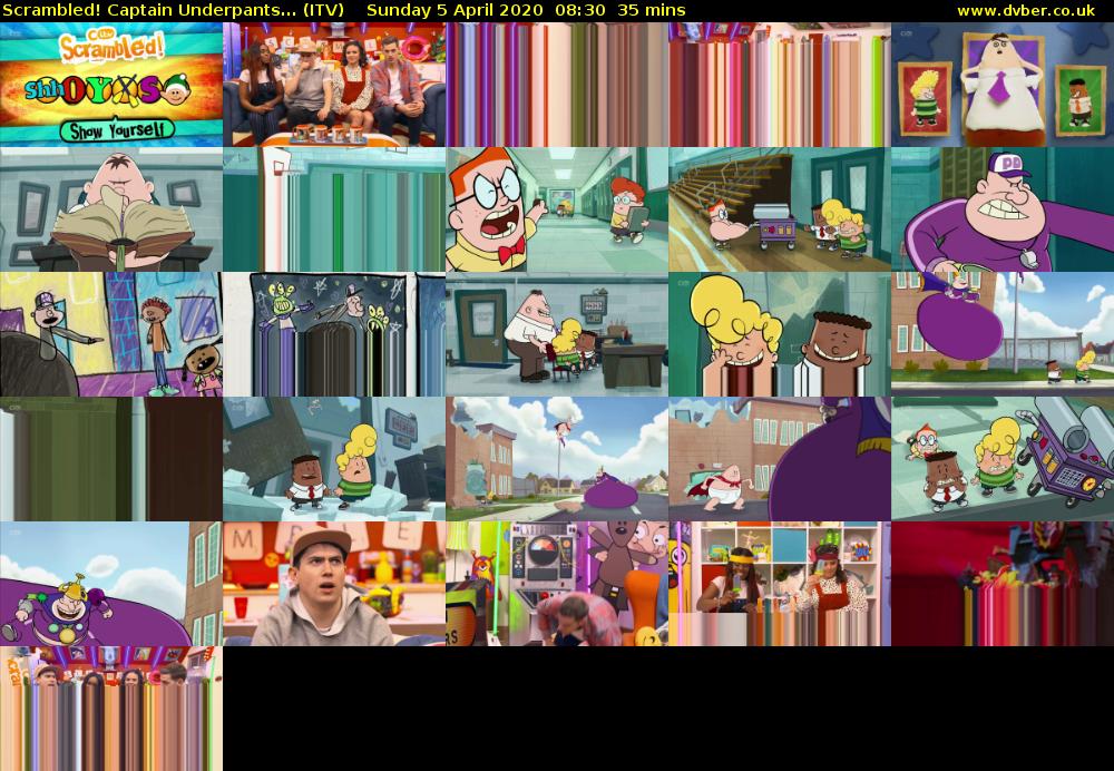 Scrambled! Captain Underpants... (ITV) Sunday 5 April 2020 08:30 - 09:05