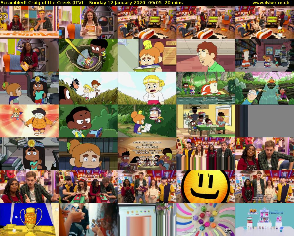 Scrambled! Craig of the Creek (ITV) Sunday 12 January 2020 09:05 - 09:25